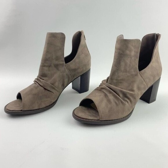 Comfort Est. 1946 Ankle Boots Womens Size 9 Peep Toe Heeled Ladies Zipper Boots - Picture 4 of 12